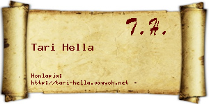 Tari Hella névjegykártya